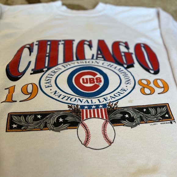 Vintage 1989 Chicago Cubs Crewneck, Womens Large, Graphic MLB Champions - Picture 4 of 13